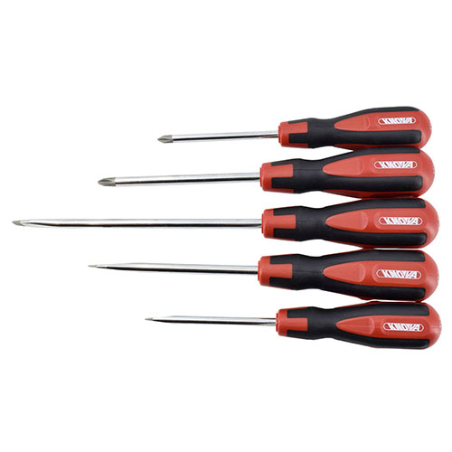 Jgo c/5 desarmadores combinados mango comfort grip