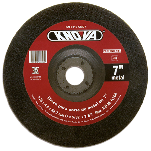 Disco abrasivo para corte de metal