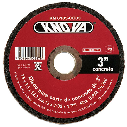 Disco abrasivo para corte de concreto