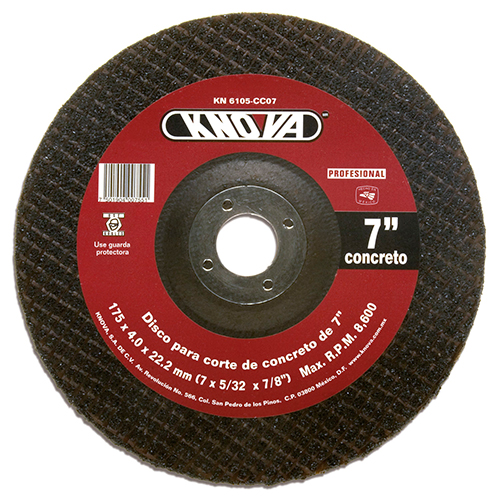 Disco abrasivo para corte de concreto