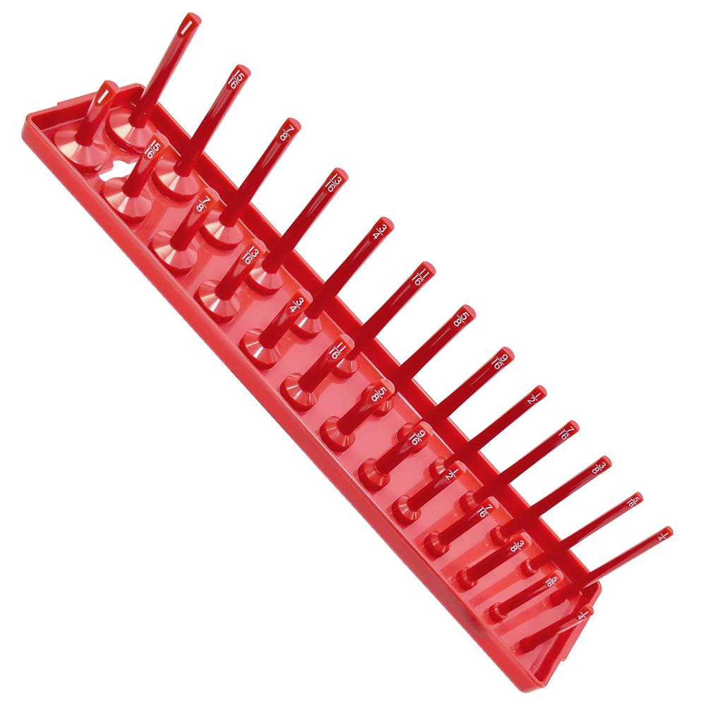 Charola plástica para dados 3/8" std rojo