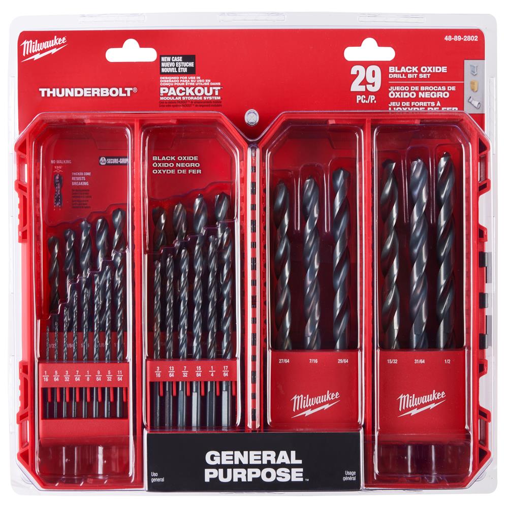 Juego de 29 brocas oxido negro Thunderbolt